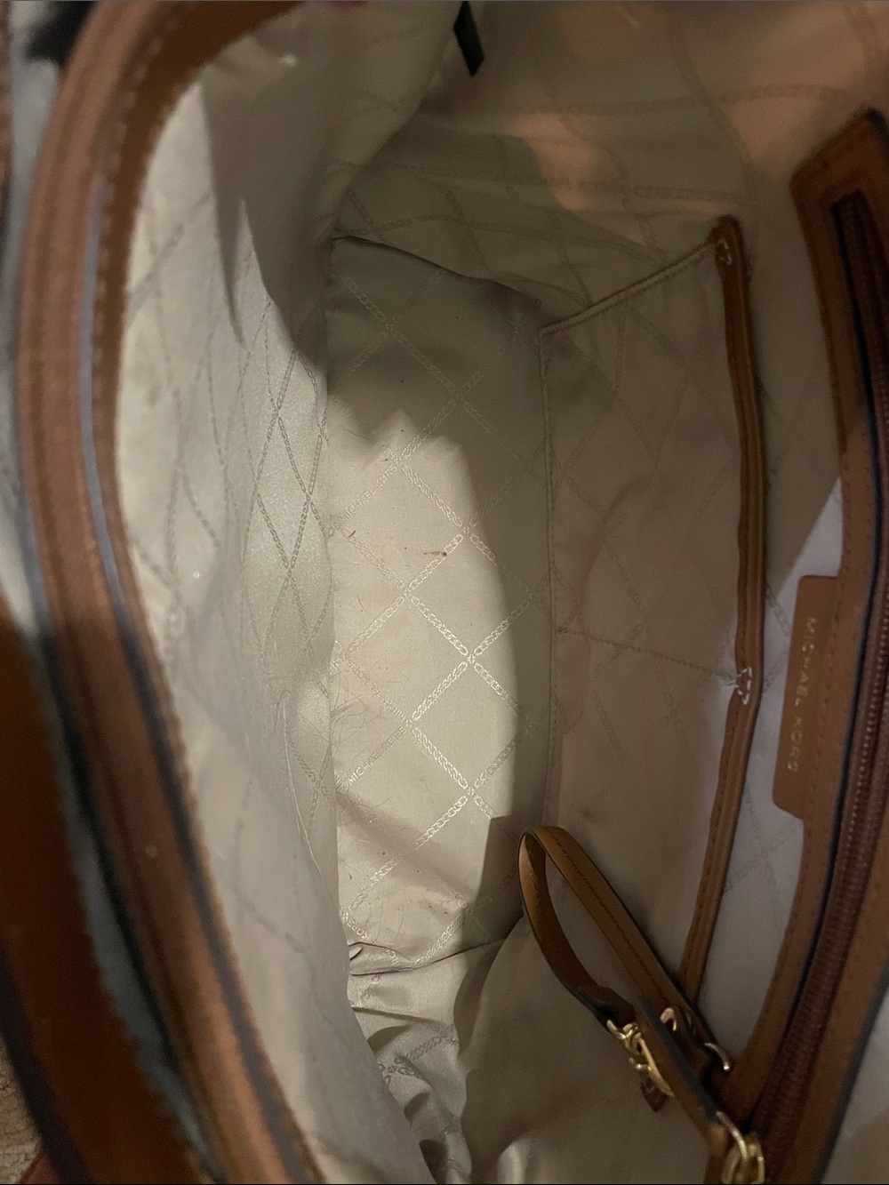 Michael Kors Pink and Brown Signature Tote - Picture 3 of 5
